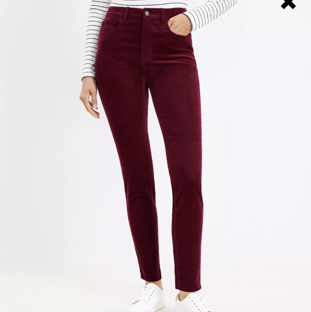 LOFT high rise corduroy pants